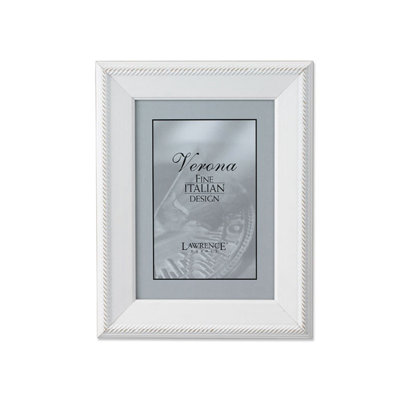 White Wood Embossed Picture Frame