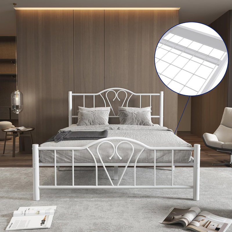 Aliyahna Bed Frame, Double (4'6), White