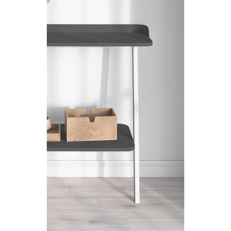 Ahmednur 111cm Console Table, Grey, White