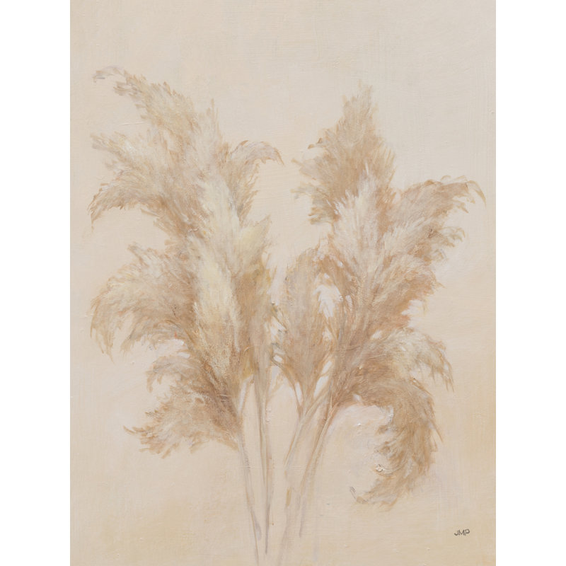 «Pampas Glow II Crop» par Julia Purinton - reproduction, Reproduction avec cadre noyer, Oui, H 16 po x l 12 po x P 1,25 po