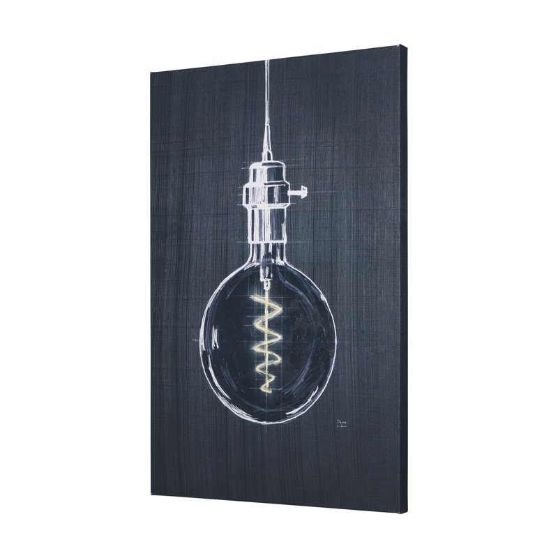Toile texturée embellie à la main Bright Idea II a, H 45 po x l 30 po x P 1,5 po