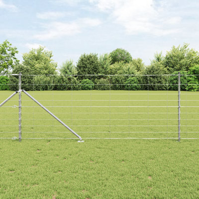 Vidaxl Field Fence Galvanized Steel