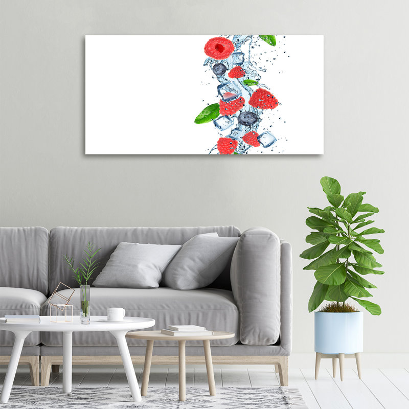 Forest Fruits With Ice - No Frame Print on Canvas