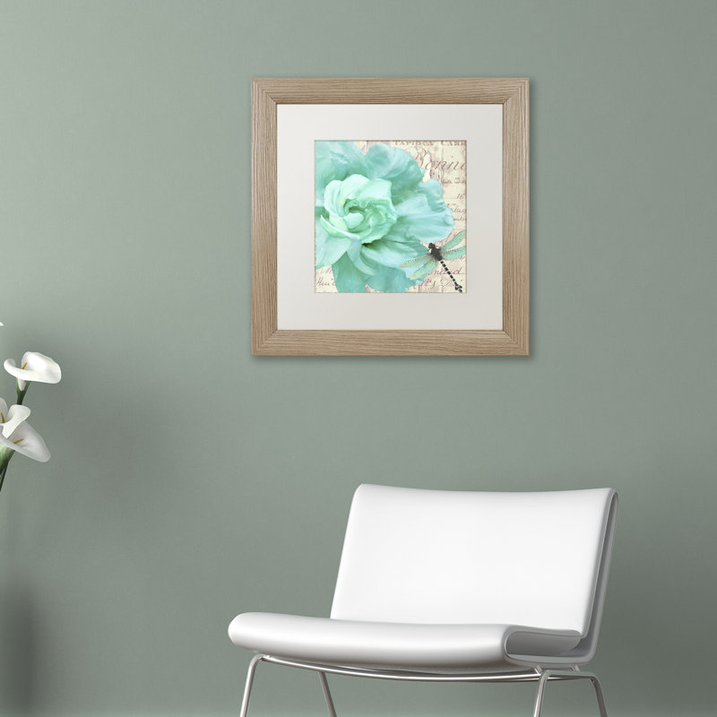 «Jadaya Petals Impasto III», impression encadrée, H 11 po x l 11 po, Blanc, Toile avec cadre argenté