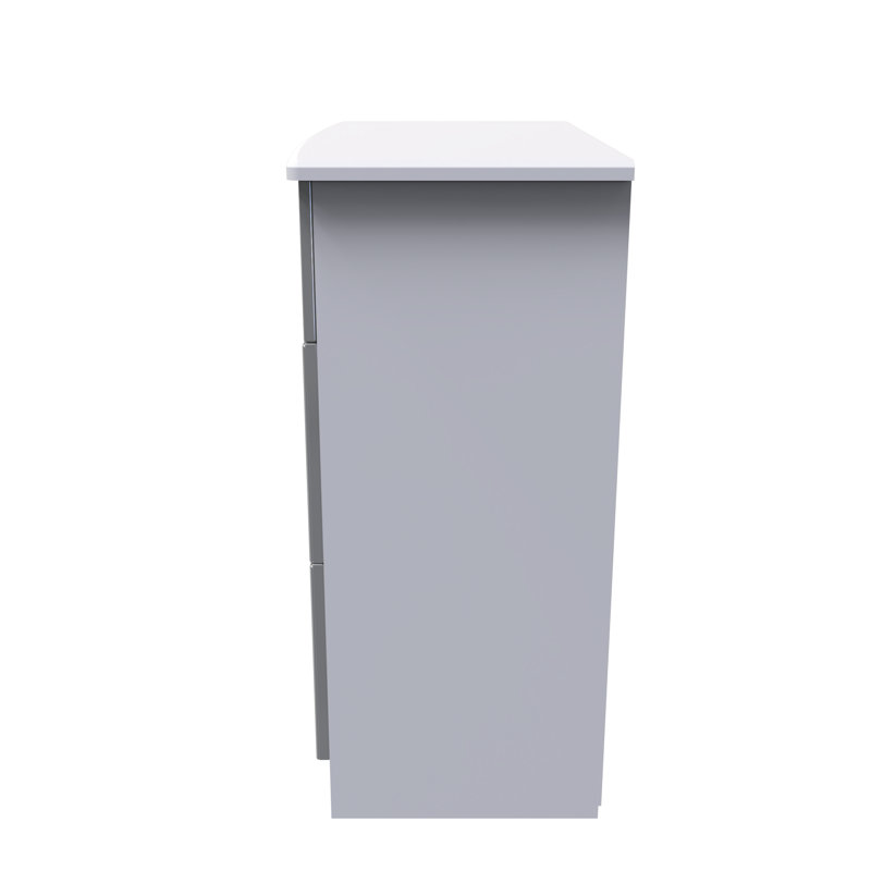 Fully Assembled Letoya 3 - Drawer Chest of Drawers, Grey Gloss