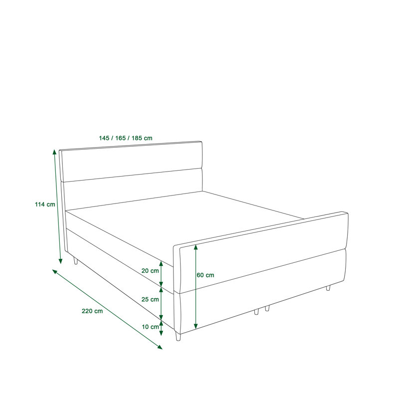 Battershell Solid Wood Bed with Mattress, Super King (6')