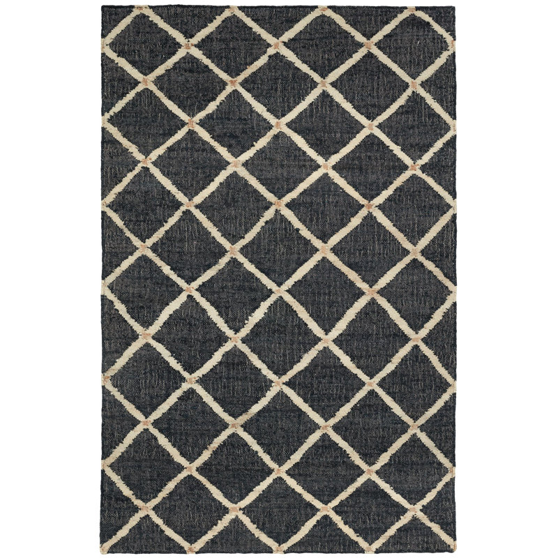Kali Black Handwoven Jute Rug, Runner 2'6" x 8'