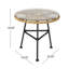 Élégante table avec plateau stable et côtés en verre trempé moderne