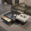 Italian light luxury square stone coffee table