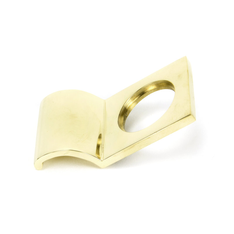Rim Cylinder Pull Rosette, Polished Brass