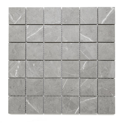 Carreau de mosaïque en porcelaine mate 2 po x 2 po Chaplin