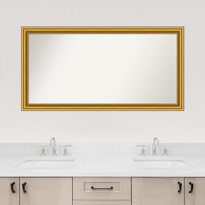 Townhouse Gold Non-Beveled Bathroom Wall Mirror