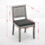  Ensemble de 2 chaises de salle à manger, dossier en rotin et chaises de cuisine rembourrées avec cadre en bois, vert olive-462828107