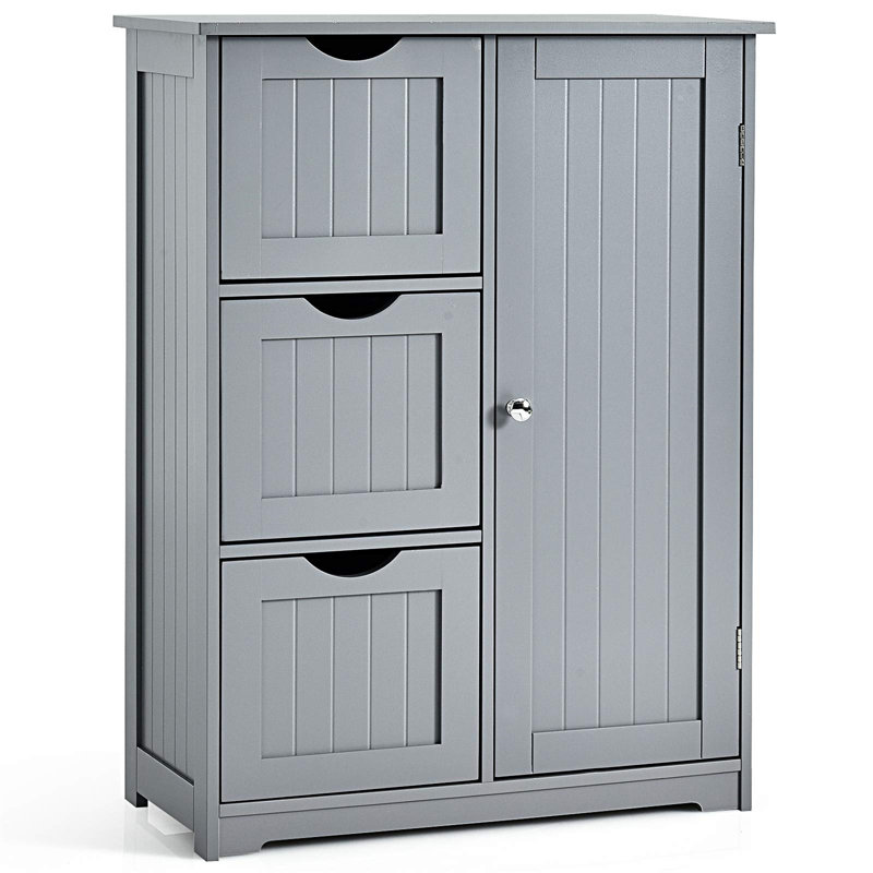 Aashritha Freestanding Bathroom Cabinet, Grey