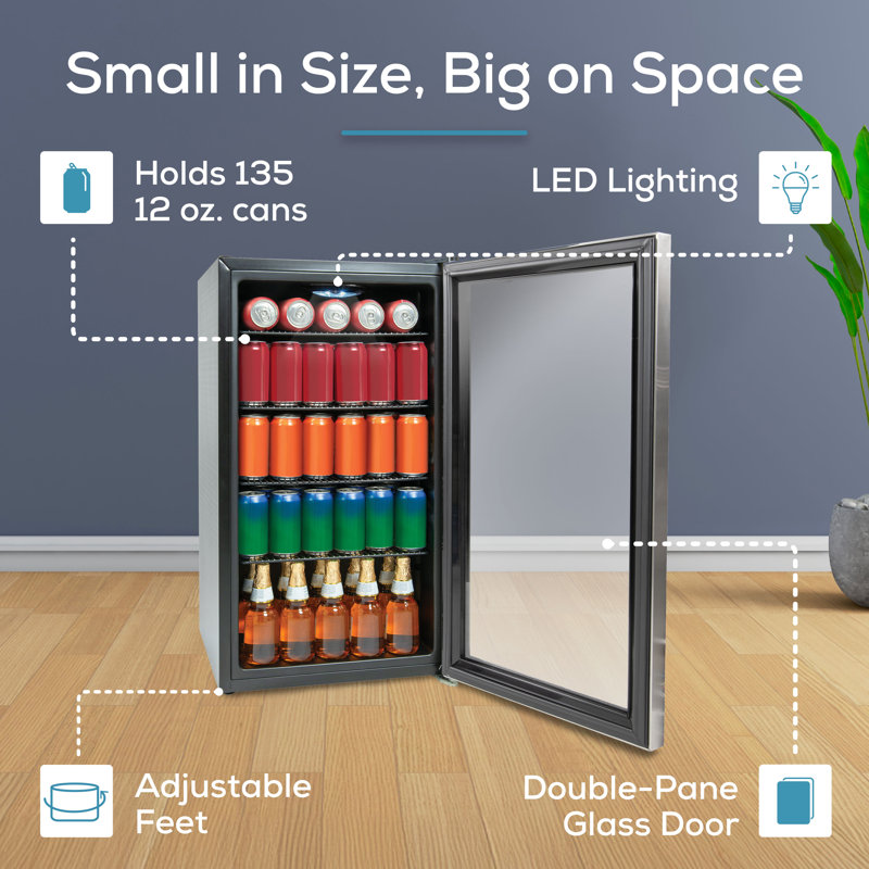 3.5 Cu. Ft. Stainless-Steel Beverage Cooler