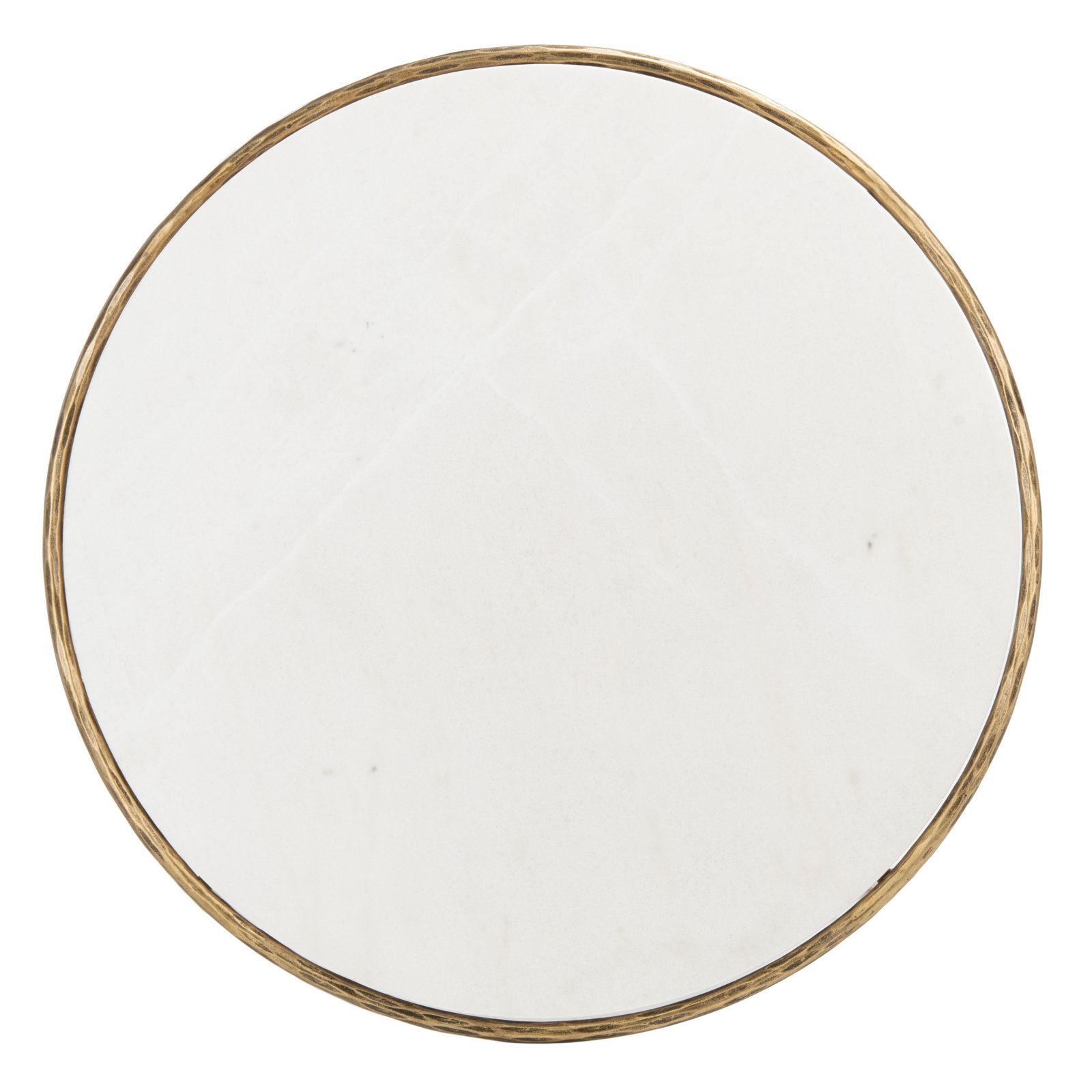 Evelynn 4 Legs Coffee Table, Brass, Marble, White Marble