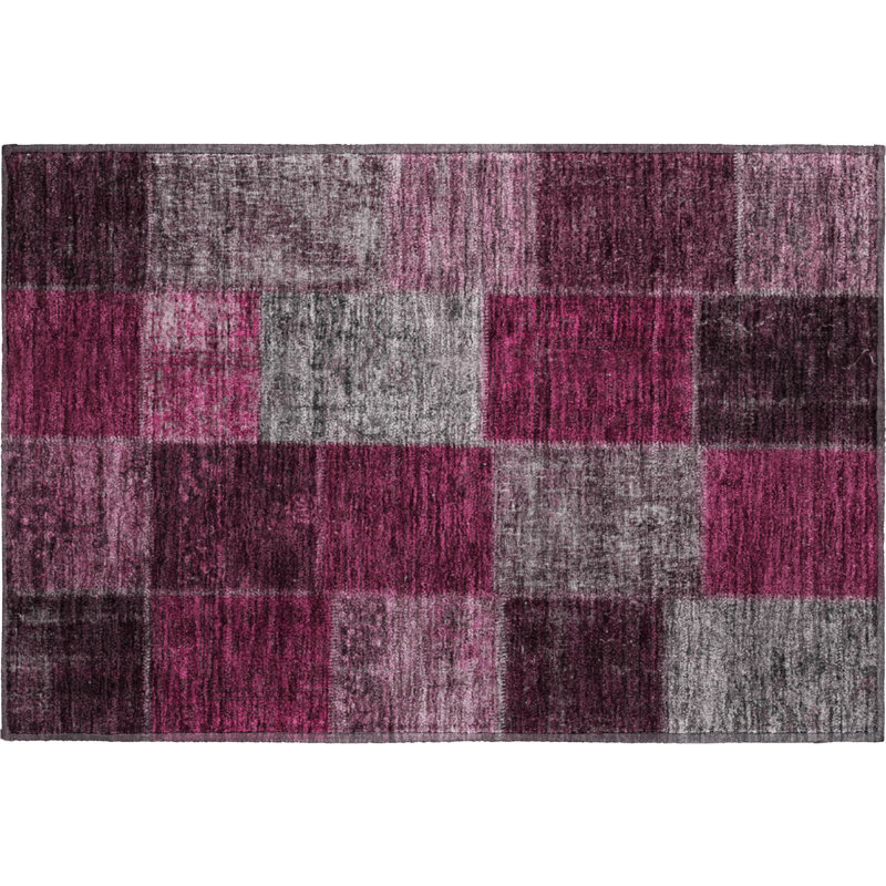 Premium Machine Washable Prisco Merlot Rug, Rectangle 1'8" x 2'6"