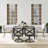 Halles 6 - Person Steel Patio Dining Set Umbrella Hole Included Rectangular Table with Cushions Included-2103945125