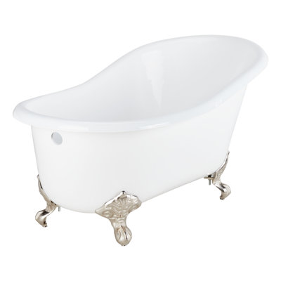 57" Erica Cast Iron Clawfoot Soaking Tub