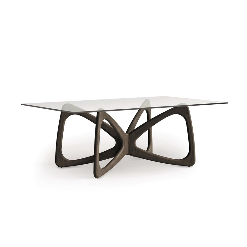 Table de salle à manger Butterfly, H 30 po x L 56 po x l 35 po, Chêne taupe