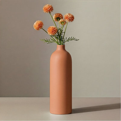 Grand vase en céramique terre cuite fait à la main 11 "Marlow