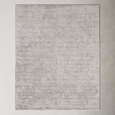 Balos Hand-Tufted Geometric Viscose Rug