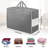 105L Extra Large Storage Bags, Folding Moving Comforter Blanket Storage Bags,Strong Handles&Zippers Clear Window,(Grey/3 Pcs)