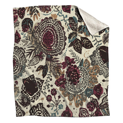 Couvertures à motif floral et botanique