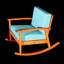 Chaise berçante en bois massif Ingibergur-684785595-684785596
