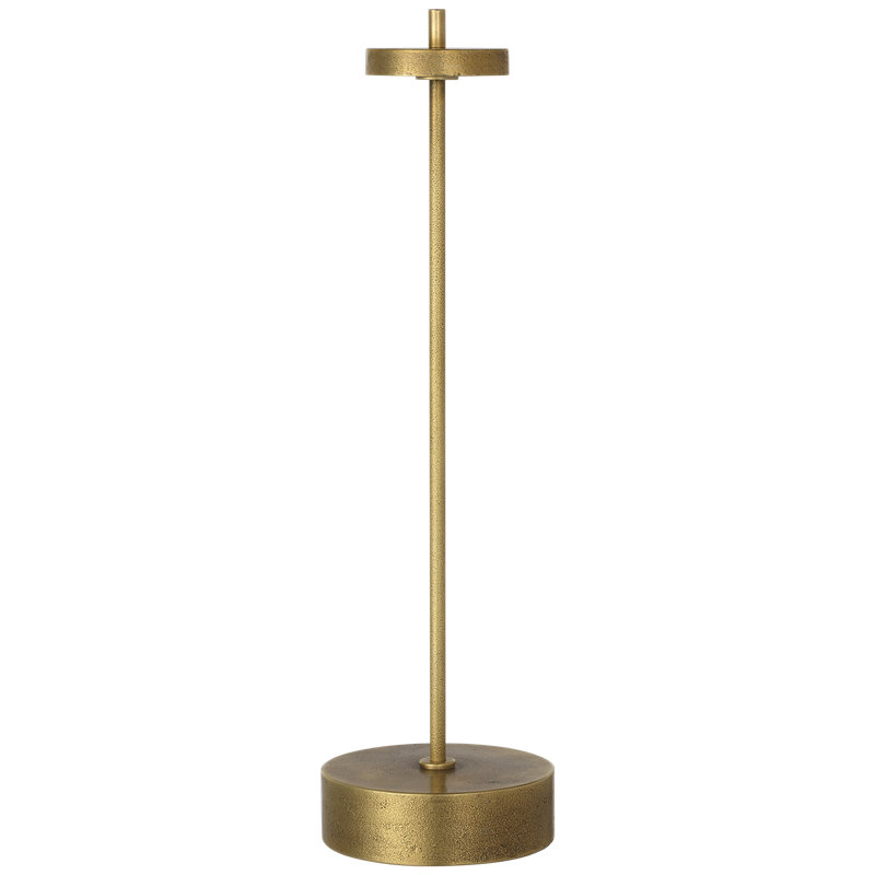 Kelly Wearstler Sene Rechargeable Table Lamp, 12.25" H x 3.25" W x 3.25" D, Black, 1.5 W