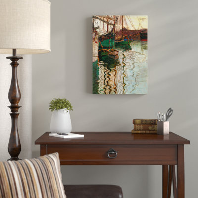 Boats in Port - Wrapped Canvas