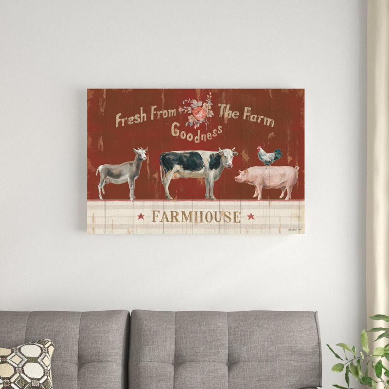 «Farm Patchwork II» par Danhui Nai, reproduction d'art sur toile tendue, H 24 po x l 36 po
