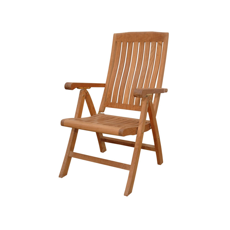 Folding Teak Patio Dining ArmChair