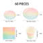 60-Piece Disposable Birthday Party Paper Tableware Set