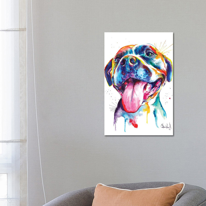 Pitbull - Wrapped Canvas Print, 101.6 cm H x 66.04 cm W x 3.175 cm D