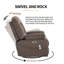 Fauteuil inclinable et pivotant surdimensionné Latitude Run® pour adultes avec chaleur et massage-1575222953