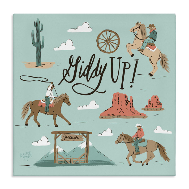 «Giddy Up Cowboys & Ranch Canvas», conception par Krissy Mast, H 24 po x l 24 po