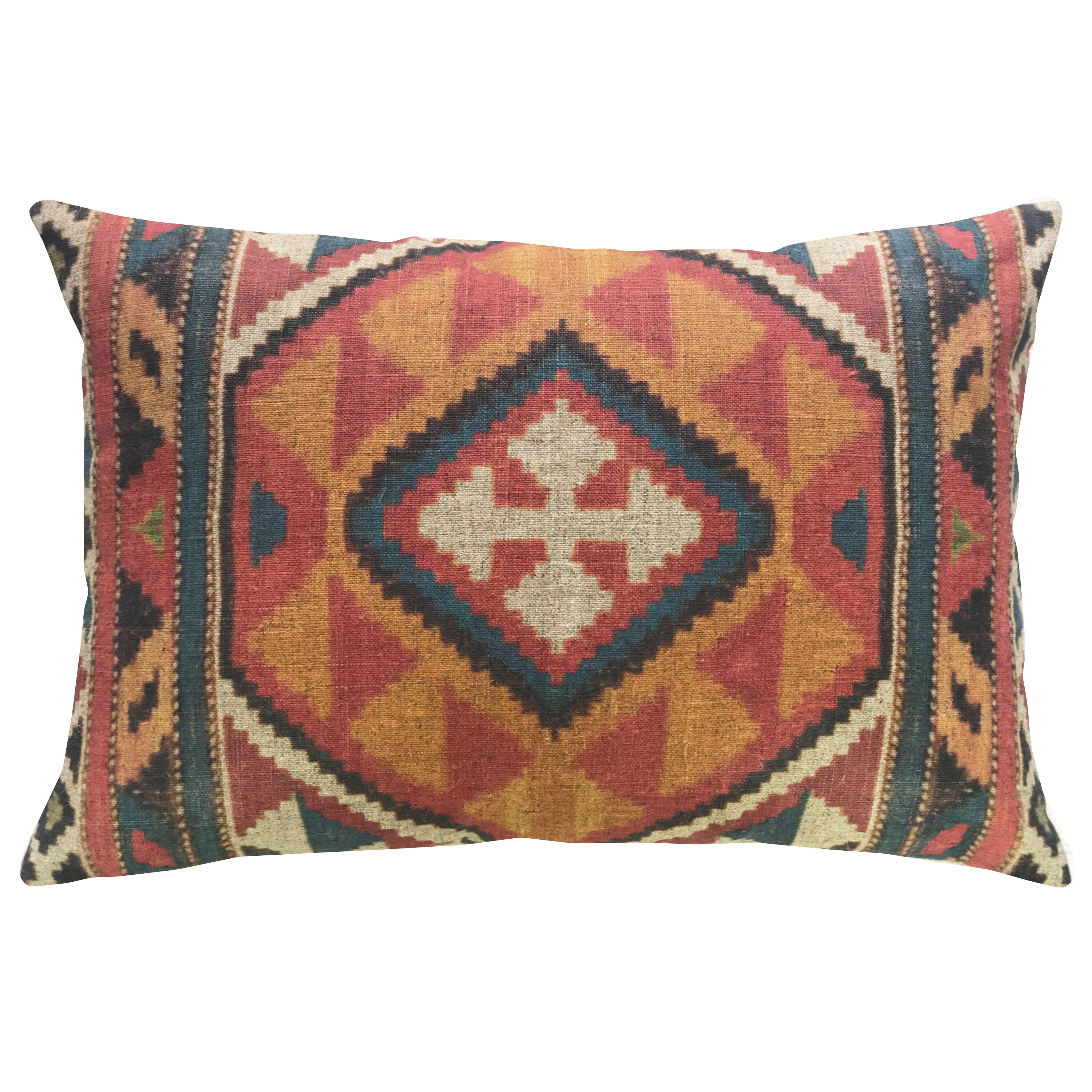 TheWatsonShop Kilim Geometric Linen Reversible Throw Pillow & Reviews ...