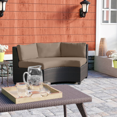Anastase 61'' High-Density Polyethylene (HDPE) Wicker Outdoor Patio Sofa