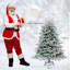 Lighted Artificial Pine Christmas Tree-1260140546