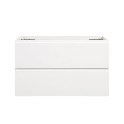 White Wall Mount Cabinet Without Basin - 36w-201. 20% Expanded Storage Area. Silent Drawer. Modern Handle- Notion. . 18.1 In. Width. 20.04 Height. 35.7 Depth. 68.35 Lb Basin, Extra Option, Drawers,