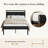 Industrial Metal Platform Bed Frame with Headboard and Iron Slat Support-574746315-574746313