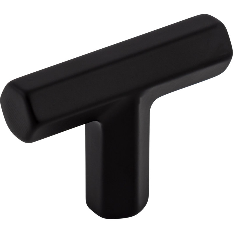 Lydia 1 3/4" Length Geometric Knob, Black