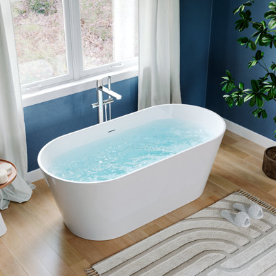 Baignoire de trempage autoportante en acrylique 59,8 "X 28,7"