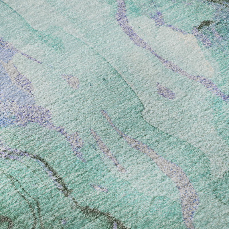 Tapis abstrait lavable à la machine de qualité supérieure Verlin AMF1785, Rectangle 2 pi 6 po x 3 pi 10 po