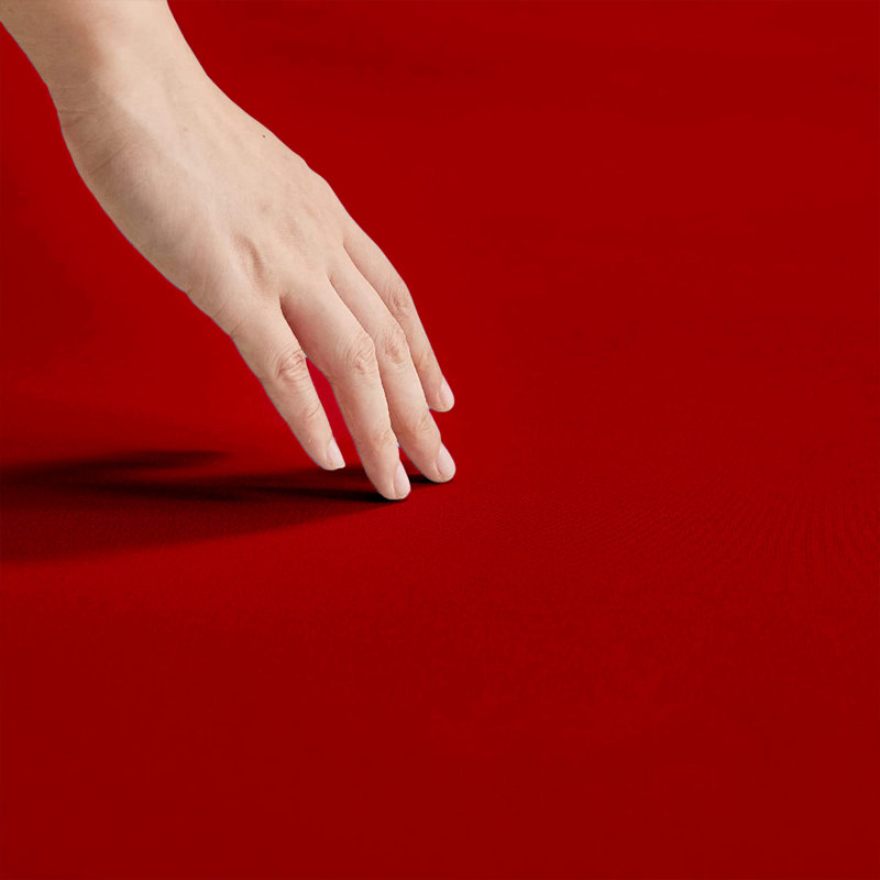 Iaan Soft Microfiber Brushed 40 cm Deep Fitted Sheet, Double, King, Kingsize (5'), Red