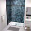 Porte de douche à dérivation, porte coulissante, avec verre trempé de 5/16 po et fini noir mat 6074