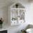Solid Wood Wall Cabinet with Elegant Wave-733906710