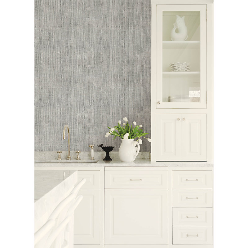 Rattan  Weave Wallpaper, Silver