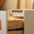 Rustic Narrow Smart Nightstand Cherry Bedside Table With Sensor Light And USB Port-419920565